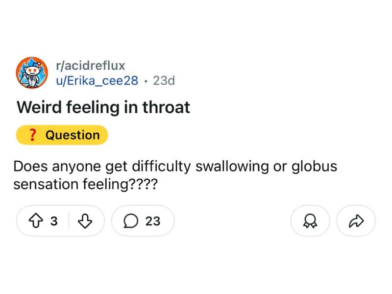 Feels Like Something Is Stuck In My Throat